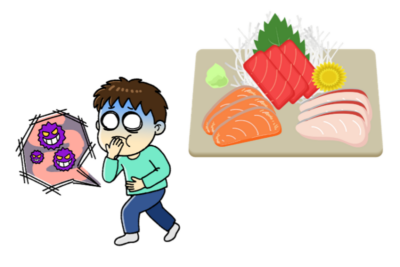 サルモネラ菌・腸炎ビブリオの症状と潜伏期間は？激しい腹痛や下痢が起きた時の対処法のアイキャッチ画像